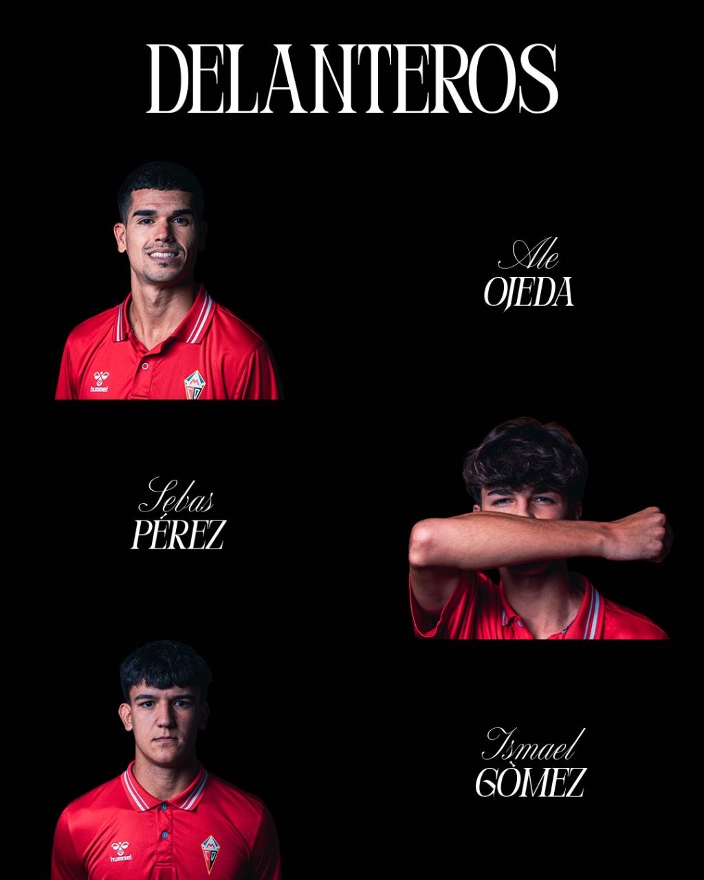Delanteros del primer equipo del CD Mensajero 2026/27, bloque 1